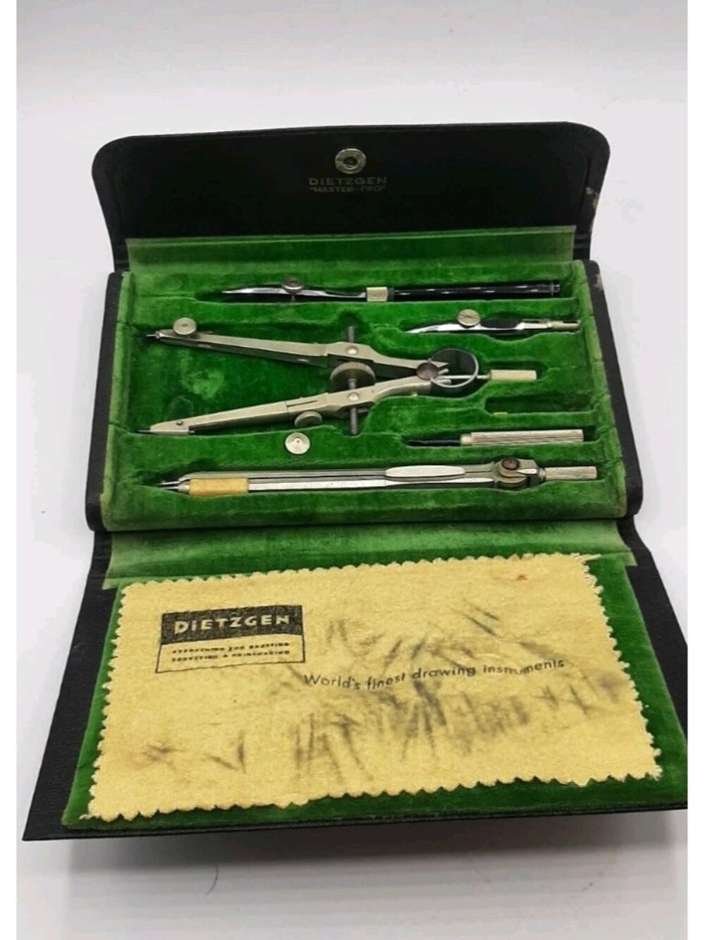 Vintage DIETZGEN Master Pro Drafting Instrument Set 1212 P Made in Germany Cased